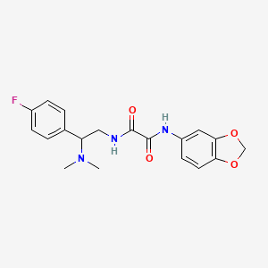 N1-(benzo[d][1,3]dioxol-5-yl)-N2-(2-(dimethylamino)-2-(4-fluorophenyl)ethyl)oxalamide