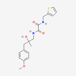 molecular formula C18H22N2O4S B2928230 N'-[2-hydroxy-3-(4-methoxyphenyl)-2-methylpropyl]-N-[(thiophen-2-yl)methyl]ethanediamide CAS No. 1396848-01-3