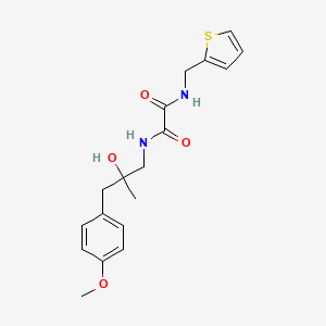molecular formula C18H22N2O4S B2928230 N1-(2-hydroxy-3-(4-methoxyphenyl)-2-methylpropyl)-N2-(thiophen-2-ylmethyl)oxalamide CAS No. 1396848-01-3