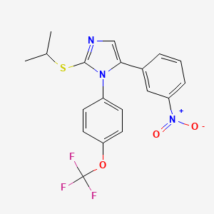 2-(isopropylthio)-5-(3-nitrophenyl)-1-(4-(trifluoromethoxy)phenyl)-1H-imidazole