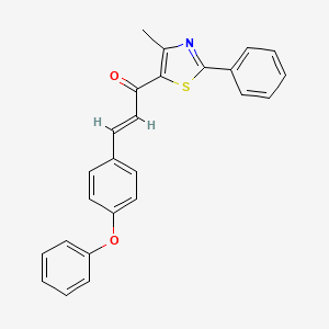 (E)-1-(4-methyl-2-phenyl-1,3-thiazol-5-yl)-3-(4-phenoxyphenyl)-2-propen-1-one