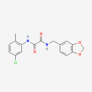 molecular formula C17H15ClN2O4 B2928242 N-[(2H-1,3-benzodioxol-5-yl)methyl]-N'-(5-chloro-2-methylphenyl)ethanediamide CAS No. 862786-63-8