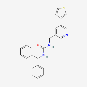molecular formula C24H21N3OS B2928250 1-Benzhydryl-3-((5-(thiophen-3-yl)pyridin-3-yl)methyl)urea CAS No. 1798520-97-4