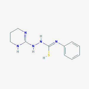molecular formula C11H15N5S B292826 N'-phenyl-N-(1,4,5,6-tetrahydropyrimidin-2-ylamino)carbamimidothioic acid 