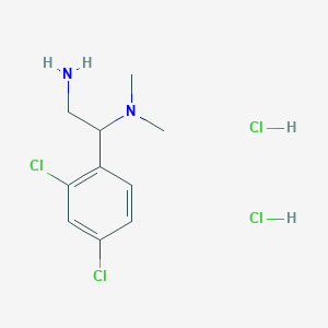 molecular formula C10H16Cl4N2 B2928261 1-(2,4-Dichlorophenyl)-n1,n1-dimethylethane-1,2-diamine 2HCl CAS No. 951918-42-6