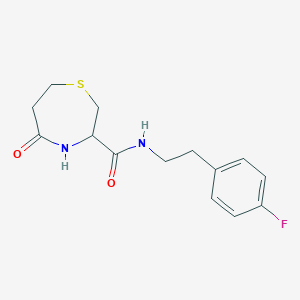 molecular formula C14H17FN2O2S B2928262 N-[2-(4-fluorophenyl)ethyl]-5-oxo-1,4-thiazepane-3-carboxamide CAS No. 1396561-11-7