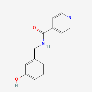 N-[(3-hydroxyphenyl)methyl]pyridine-4-carboxamide