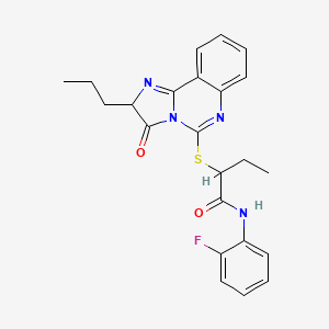 N-(2-fluorophenyl)-2-((3-oxo-2-propyl-2,3-dihydroimidazo[1,2-c]quinazolin-5-yl)thio)butanamide