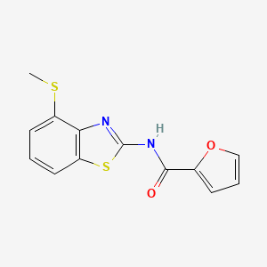 molecular formula C13H10N2O2S2 B2928270 N-(4-(methylthio)benzo[d]thiazol-2-yl)furan-2-carboxamide CAS No. 922677-33-6