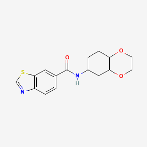 molecular formula C16H18N2O3S B2928274 N-(octahydro-1,4-benzodioxin-6-yl)-1,3-benzothiazole-6-carboxamide CAS No. 1902947-06-1