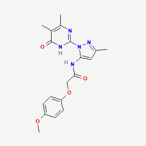 molecular formula C19H21N5O4 B2928299 N-(1-(4,5-dimethyl-6-oxo-1,6-dihydropyrimidin-2-yl)-3-methyl-1H-pyrazol-5-yl)-2-(4-methoxyphenoxy)acetamide CAS No. 1004680-57-2