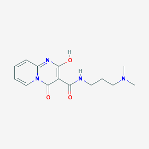 molecular formula C14H18N4O3 B2928300 N-[3-(dimethylamino)propyl]-2-hydroxy-4-oxo-4H-pyrido[1,2-a]pyrimidine-3-carboxamide CAS No. 886900-93-2