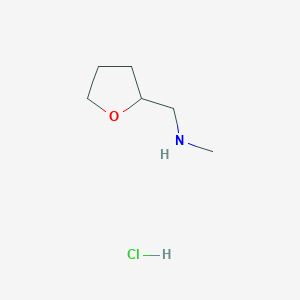 molecular formula C6H14ClNO B2928302 methyl[(oxolan-2-yl)methyl]amine hydrochloride CAS No. 4795-30-6