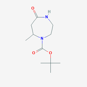 molecular formula C11H20N2O3 B2928303 tert-Butyl 7-methyl-5-oxo-1,4-diazepane-1-carboxylate CAS No. 935843-58-6