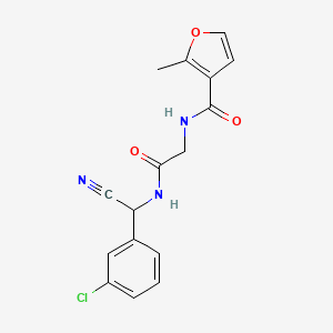 molecular formula C16H14ClN3O3 B2928308 N-[(3-chlorophenyl)(cyano)methyl]-2-[(2-methylfuran-3-yl)formamido]acetamide CAS No. 1798736-62-5