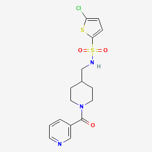 5-chloro-N-((1-nicotinoylpiperidin-4-yl)methyl)thiophene-2-sulfonamide