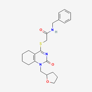 N-benzyl-2-((2-oxo-1-((tetrahydrofuran-2-yl)methyl)-1,2,5,6,7,8-hexahydroquinazolin-4-yl)thio)acetamide