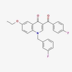 molecular formula C25H19F2NO3 B2928325 6-Ethoxy-3-(4-fluorobenzoyl)-1-[(3-fluorophenyl)methyl]quinolin-4-one CAS No. 866350-36-9