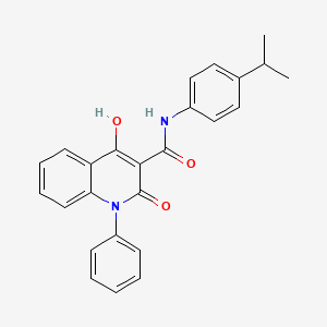 molecular formula C25H22N2O3 B2928327 4-hydroxy-N-(4-isopropylphenyl)-2-oxo-1-phenyl-1,2-dihydroquinoline-3-carboxamide CAS No. 1357721-32-4