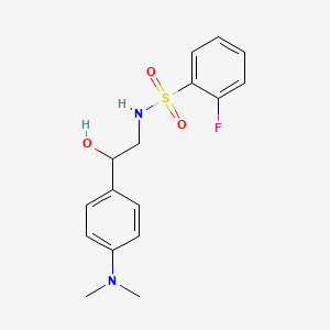 N-(2-(4-(dimethylamino)phenyl)-2-hydroxyethyl)-2-fluorobenzenesulfonamide