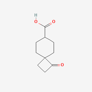molecular formula C10H14O3 B2928418 1-oxospiro[3.5]nonane-7-carboxylicacid,Mixtureofdiastereomers CAS No. 2490412-82-1