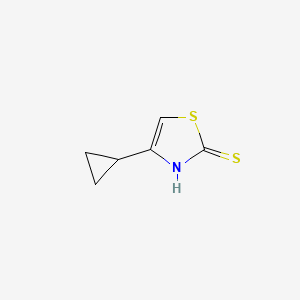 molecular formula C6H7NS2 B2928430 4-Cyclopropyl-1,3-thiazole-2-thiol CAS No. 1344318-59-7
