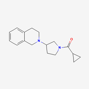 molecular formula C17H22N2O B2928472 cyclopropyl(3-(3,4-dihydroisoquinolin-2(1H)-yl)pyrrolidin-1-yl)methanone CAS No. 2034526-54-8