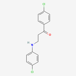 molecular formula C15H13Cl2NO B2928479 3-(4-Chloroanilino)-1-(4-chlorophenyl)-1-propanone CAS No. 58154-01-1