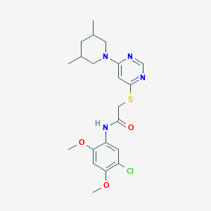 molecular formula C21H27ClN4O3S B2928483 N-(5-CHLORO-2,4-DIMETHOXYPHENYL)-2-{[6-(3,5-DIMETHYLPIPERIDIN-1-YL)PYRIMIDIN-4-YL]SULFANYL}ACETAMIDE CAS No. 1251625-49-6