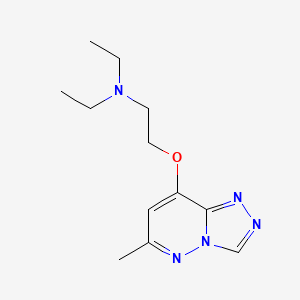 molecular formula C12H19N5O B2928489 diethyl[2-({6-methyl-[1,2,4]triazolo[4,3-b]pyridazin-8-yl}oxy)ethyl]amine CAS No. 2034509-78-7