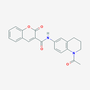 molecular formula C21H18N2O4 B2928501 N-(1-acetyl-1,2,3,4-tetrahydroquinolin-6-yl)-2-oxo-2H-chromene-3-carboxamide CAS No. 946245-27-8