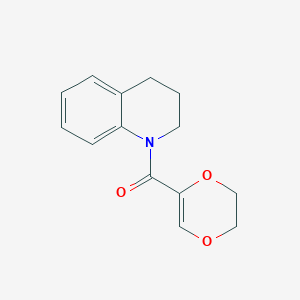 molecular formula C14H15NO3 B2928523 1-(5,6-dihydro-1,4-dioxine-2-carbonyl)-1,2,3,4-tetrahydroquinoline CAS No. 864938-43-2