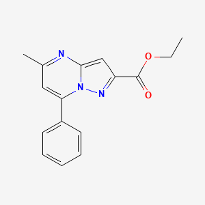 molecular formula C16H15N3O2 B2928539 Ethyl 5-methyl-7-phenylpyrazolo[1,5-a]pyrimidine-2-carboxylate CAS No. 932240-87-4