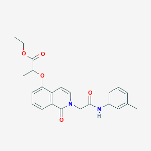 molecular formula C23H24N2O5 B2928599 ethyl 2-[(2-{[(3-methylphenyl)carbamoyl]methyl}-1-oxo-1,2-dihydroisoquinolin-5-yl)oxy]propanoate CAS No. 868224-38-8