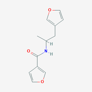 molecular formula C12H13NO3 B2928600 N-[1-(furan-3-yl)propan-2-yl]furan-3-carboxamide CAS No. 1795487-46-5