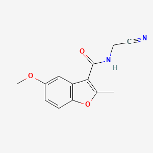 molecular formula C13H12N2O3 B2928616 N-(cyanomethyl)-5-methoxy-2-methyl-1-benzofuran-3-carboxamide CAS No. 1311827-29-8