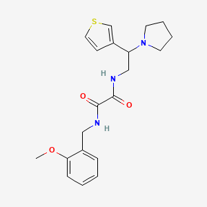 molecular formula C20H25N3O3S B2928622 N'-[(2-methoxyphenyl)methyl]-N-[2-(pyrrolidin-1-yl)-2-(thiophen-3-yl)ethyl]ethanediamide CAS No. 946247-97-8