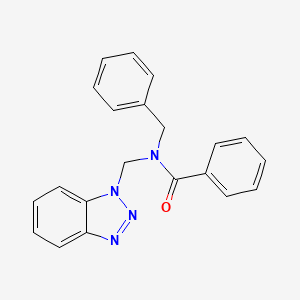 molecular formula C21H18N4O B2928655 N-(1H-1,2,3-Benzotriazol-1-ylmethyl)-N-benzylbenzamide CAS No. 681446-63-9