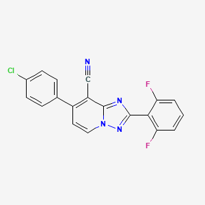 7-(4-Chlorophenyl)-2-(2,6-difluorophenyl)-[1,2,4]triazolo[1,5-a]pyridine-8-carbonitrile