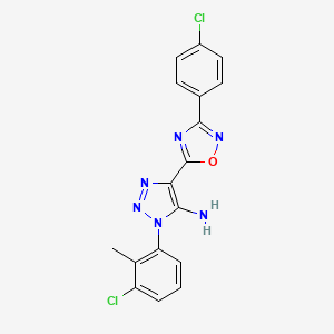 1-(3-chloro-2-methylphenyl)-4-[3-(4-chlorophenyl)-1,2,4-oxadiazol-5-yl]-1H-1,2,3-triazol-5-amine