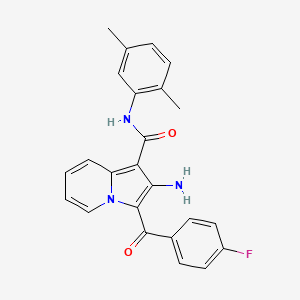 2-amino-N-(2,5-dimethylphenyl)-3-(4-fluorobenzoyl)indolizine-1-carboxamide