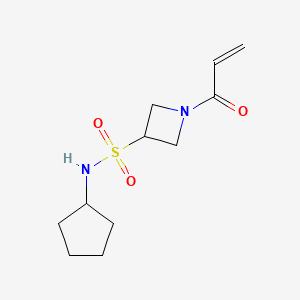 molecular formula C11H18N2O3S B2928691 N-cyclopentyl-1-(prop-2-enoyl)azetidine-3-sulfonamide CAS No. 2094342-89-7