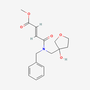molecular formula C17H21NO5 B2928693 Methyl (E)-4-[benzyl-[(3-hydroxyoxolan-3-yl)methyl]amino]-4-oxobut-2-enoate CAS No. 2411322-57-9