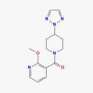 molecular formula C14H17N5O2 B2928706 2-methoxy-3-[4-(2H-1,2,3-triazol-2-yl)piperidine-1-carbonyl]pyridine CAS No. 2200621-48-1