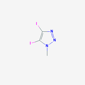 molecular formula C3H3I2N3 B2928709 4,5-Diiodo-1-methyl-triazole CAS No. 1248676-71-2
