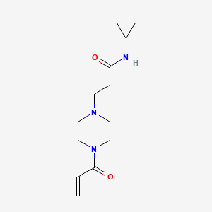 molecular formula C13H21N3O2 B2928710 N-cyclopropyl-3-[4-(prop-2-enoyl)piperazin-1-yl]propanamide CAS No. 2094381-14-1