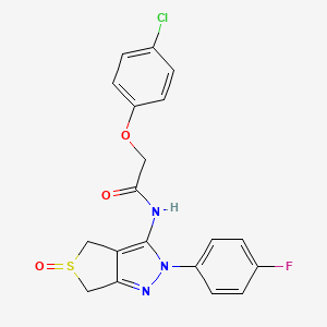 B2928712 2-(4-chlorophenoxy)-N-[2-(4-fluorophenyl)-5-oxo-4,6-dihydrothieno[3,4-c]pyrazol-3-yl]acetamide CAS No. 958587-51-4