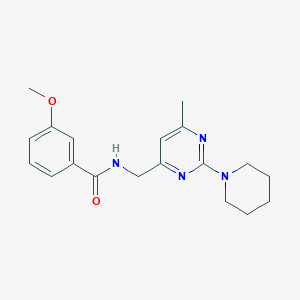 B2928725 3-methoxy-N-((6-methyl-2-(piperidin-1-yl)pyrimidin-4-yl)methyl)benzamide CAS No. 1797656-55-3
