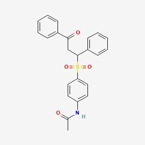 molecular formula C23H21NO4S B2928735 p-(alpha-Phenacylbenzylsulfonyl)acetanilide CAS No. 42604-88-6