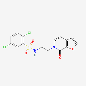 molecular formula C15H12Cl2N2O4S B2928790 2,5-dichloro-N-(2-(7-oxofuro[2,3-c]pyridin-6(7H)-yl)ethyl)benzenesulfonamide CAS No. 2034415-87-5
